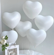 B.E. 5'' Beyaz Kalp Lateks Balon 100'lü