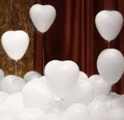 B.E. 5'' Beyaz Kalp Lateks Balon 100'lü