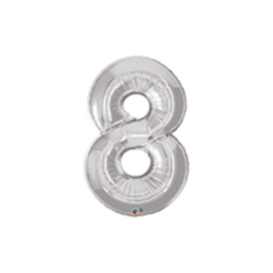 40'' Gümüş 8 Rakam Folyo Balon  100 Cm