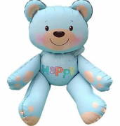 Oturan Ayı Mavi Folyo Balon 51*54,5 Cm