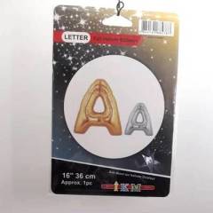 16'' Gümüş A Harf Folyo Balon