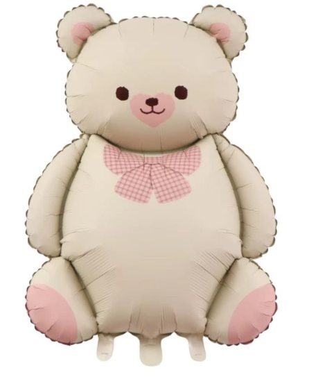 Papyonlu Krem Büyük Folyo balon 56,5*90 Cm