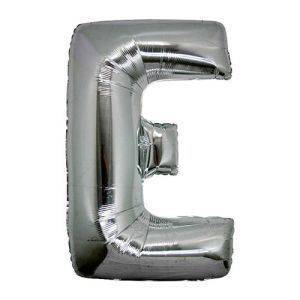 16'' Gümüş E Harf Folyo Balon