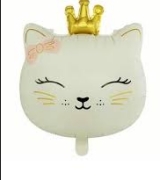 Kedi Kafa Krem Folyo Balon 51*54,5 Cm
