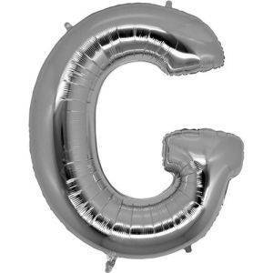 16'' Gümüş G Harf Folyo Balon