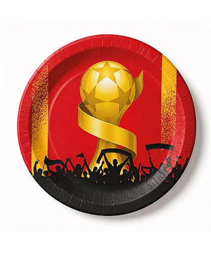 Sarı Kırmızı Temalı Karton Tabak 8'li