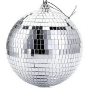 10 Cm Disko Topu Gümüş