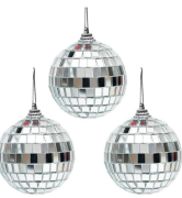 8 Cm Disko Topu Gümüş 3'lü