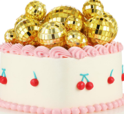 Disko Topu 2 - 2,5 - 3 - 4 Cm 12'li Gold