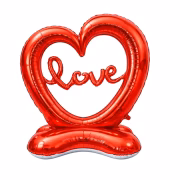 Ayaklı Love Kalp Kırmızı Folyo Balon 149*127 Cm 1224