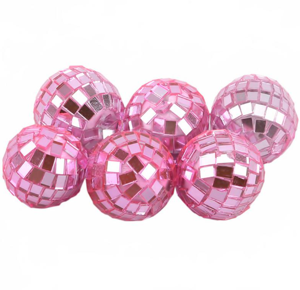 Disko Topu 2 - 2,5 - 3 - 4 Cm 12'li Pembe