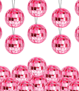 Disko Topu 2 - 2,5 - 3 - 4 Cm 12'li Pembe