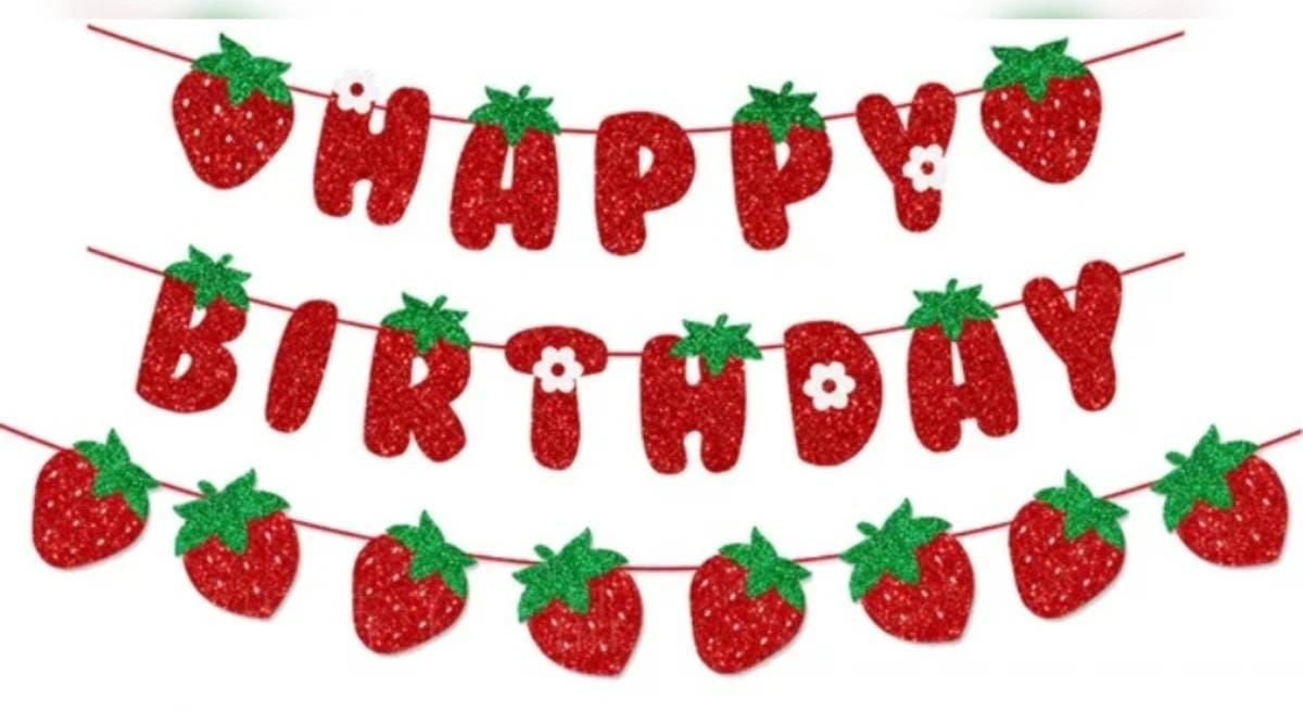 Çilek Happy Birthday Eva Banner + Çilek Eva Banner