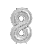 16'' Gümüş 8 Rakam Folyo Balon