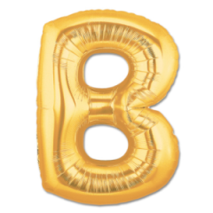 16'' Gold B Harf Folyo Balon