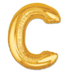 16'' Gold C Harf Folyo Balon