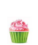 Düz Yeşil Muffin Kek Kapsülü 25'li