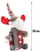 Yılbaşı Temalı Oturan Geyik 35 cm