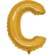 16'' Gold C Harf Folyo Balon