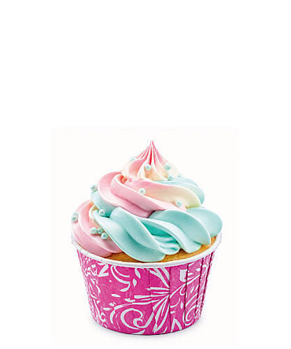 Desenli Pembe Muffin Kek Kapsülü 25'li