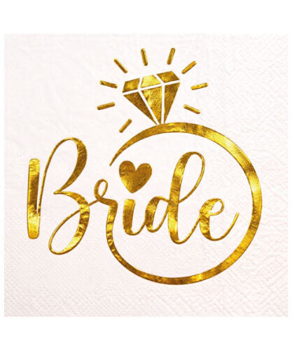 Bride Yüzük Varaklı Peçete 20'li
