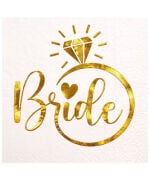Bride Yüzük Varaklı Peçete 20'li