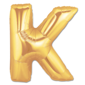 16'' Gold K Harf Folyo Balon
