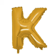 16'' Gold K Harf Folyo Balon