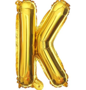 16'' Gold K Harf Folyo Balon