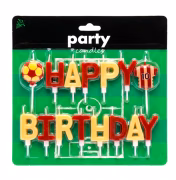 Sarı Kırmızı Happy Birthday 23 Parça Mum 0029