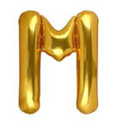16'' Gold M Harf Folyo Balon