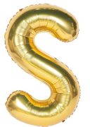 16'' Gold S Harf Folyo Balon