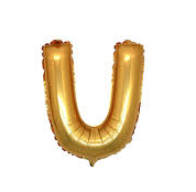 16'' Gold U Harf Folyo Balon