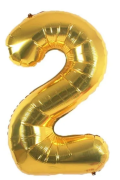 16'' Gold 2 Rakam Folyo Balon
