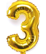 16'' Gold 3 Rakam Folyo Balon