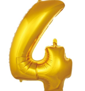 16'' Gold 4 Rakam Folyo Balon