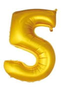 16'' Gold 5 Rakam Folyo Balon