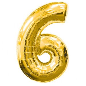 16'' Gold 6 Rakam Folyo Balon