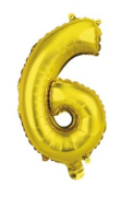 16'' Gold 6 Rakam Folyo Balon