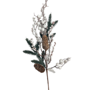 Yılbaşı Kozalaklı Beyaz Karlı Kokina 68 Cm FL-10