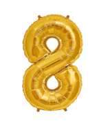 16'' Gold 8 Rakam Folyo Balon