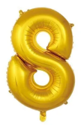16'' Gold 8 Rakam Folyo Balon