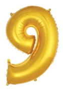 16'' Gold 9 Rakam Folyo Balon