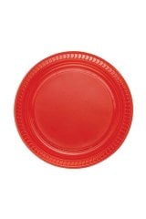 Plastik Tabak Kırmızı 22cm 25li