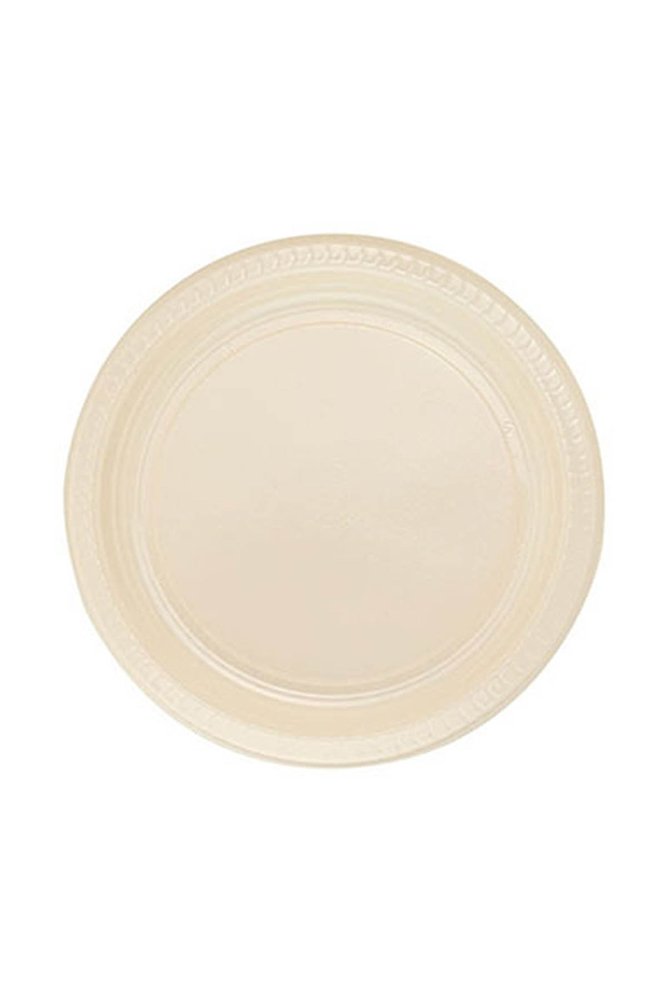 Plastik Tabak Krem 22cm 25li