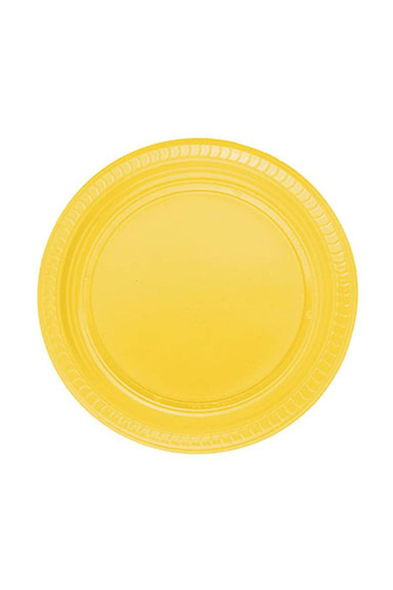 Plastik Tabak Sarı 22cm 25li