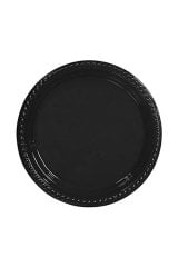 Plastik Tabak Siyah 22cm 25li