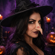 Halloween Cadı Burnu Sivilceli