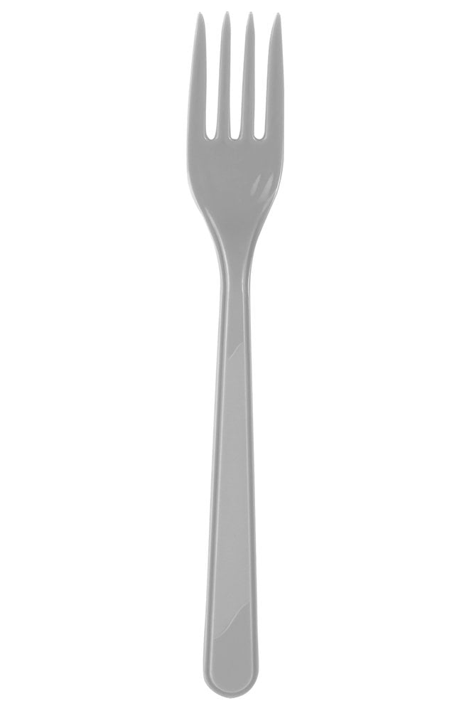 Plastik Çatal Gümüş 25li