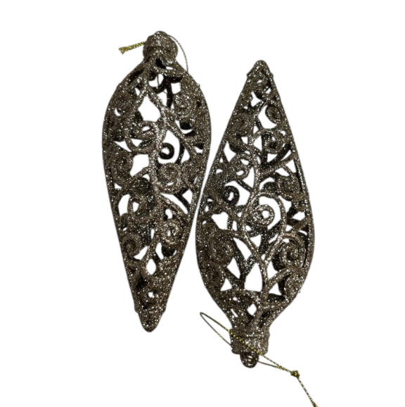 Yılbaşı Dekor Süs Simli Rose Damla SF-11